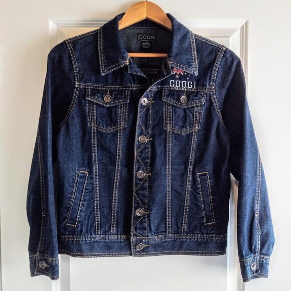 Coogi Australia Embroidered Blue Denim Jean Jacket - Picture 2 of 10